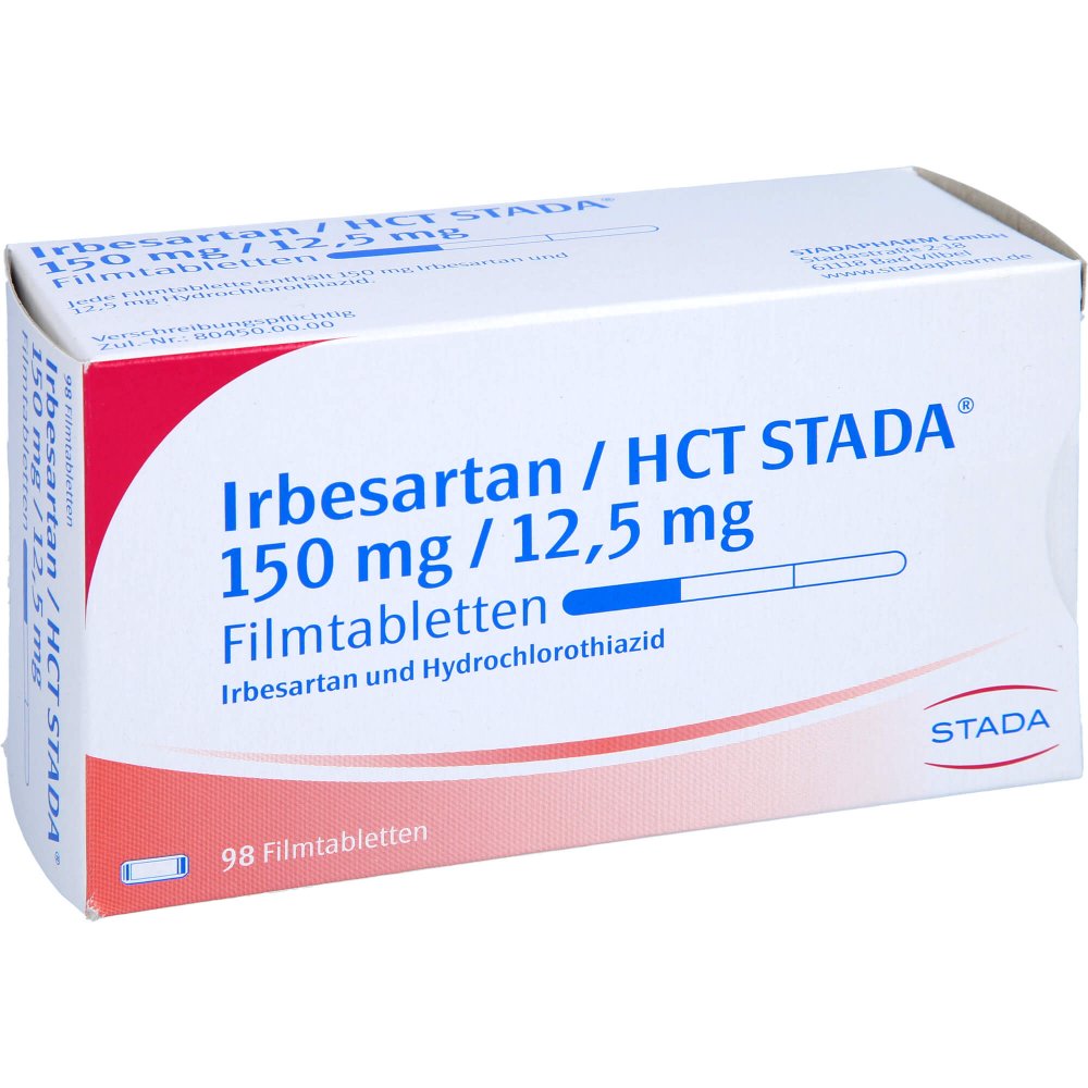Irbesartan/Hct Stada 150 Mg/12,5 Mg Filmtabletten (98 stk)