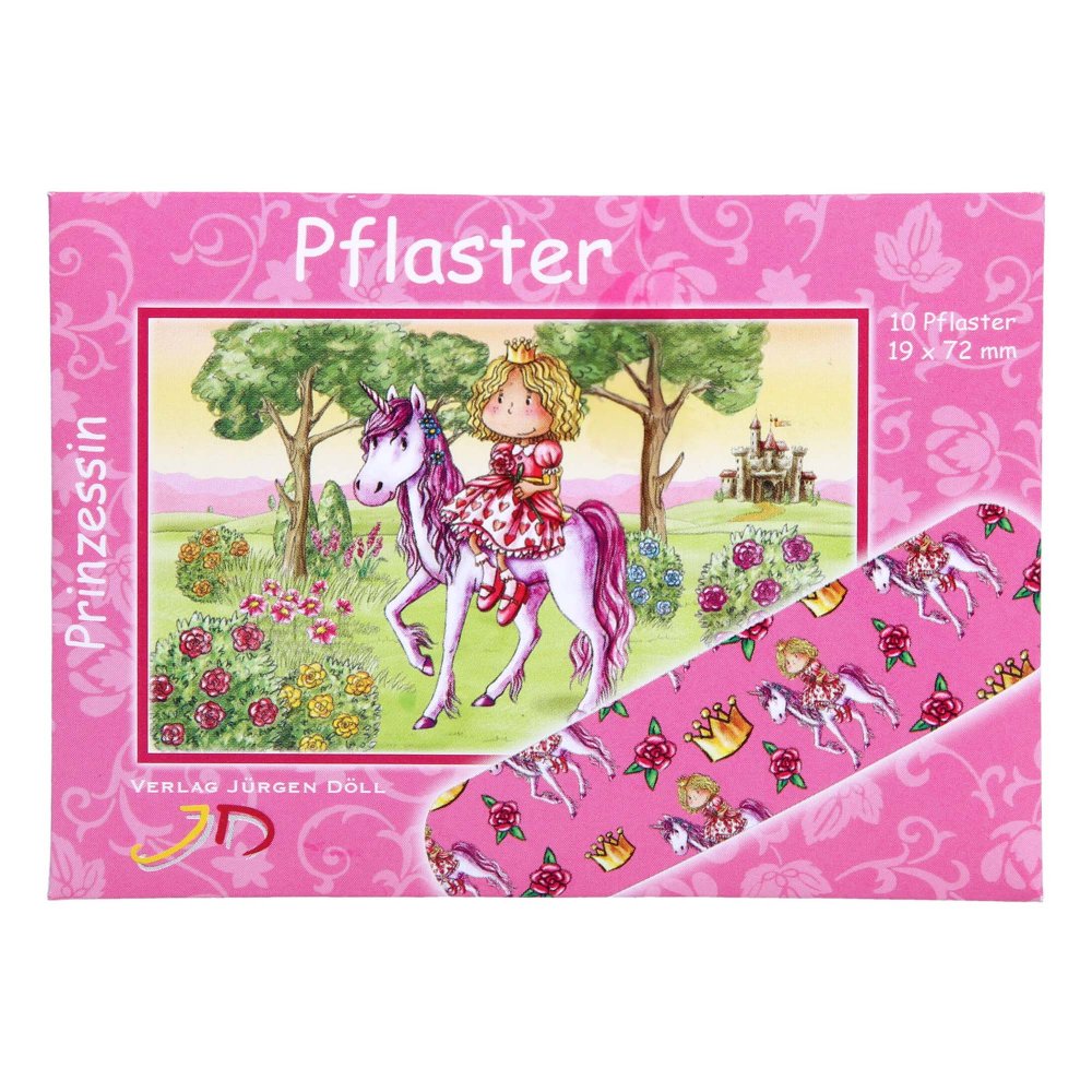 Das Produktfoto zeigt Kinderpflaster Prinzessin Briefchen (10 stk) PZN 09719187