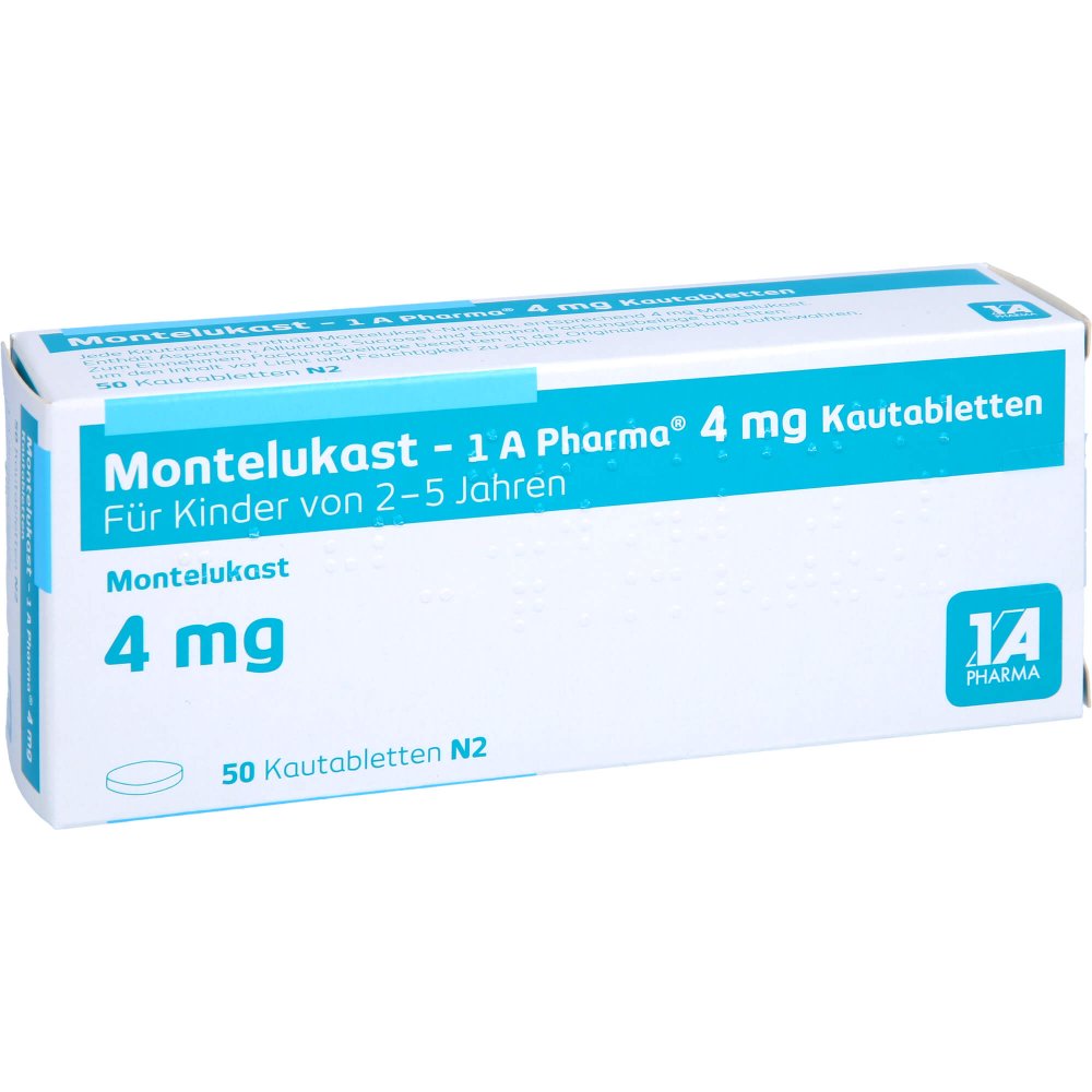 Montelukast-1a Pharma 4 Mg Kautabletten (50 stk)