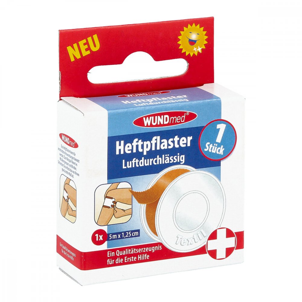 Heftpflaster Textil 1,25 Cmx5 M (1 stk)