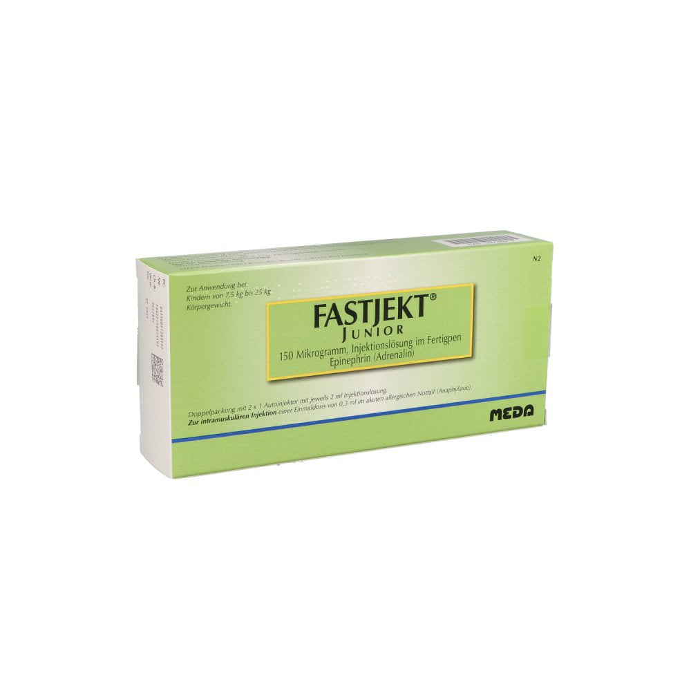 Das Produktfoto zeigt Fastjekt Junior Autoinjektor Inj.-Lsg.Im Fertigpen (2 stk) PZN 09738919