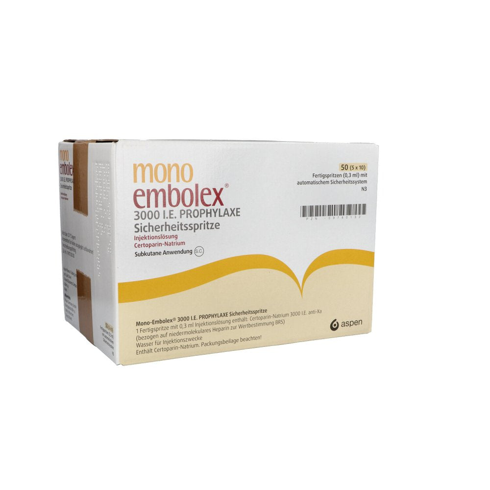 Mono Embolex 3.000 I.E. Prophyl.Sicherh.Spr.Praxis (50 stk)