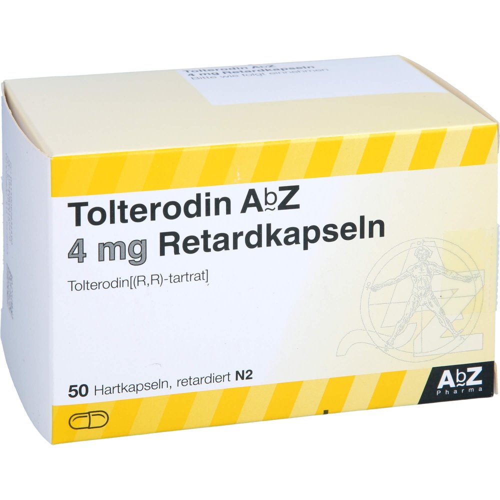 Das Produktfoto zeigt Tolterodin Abz 4 Mg Retardkapseln (50 stk) PZN 09763449