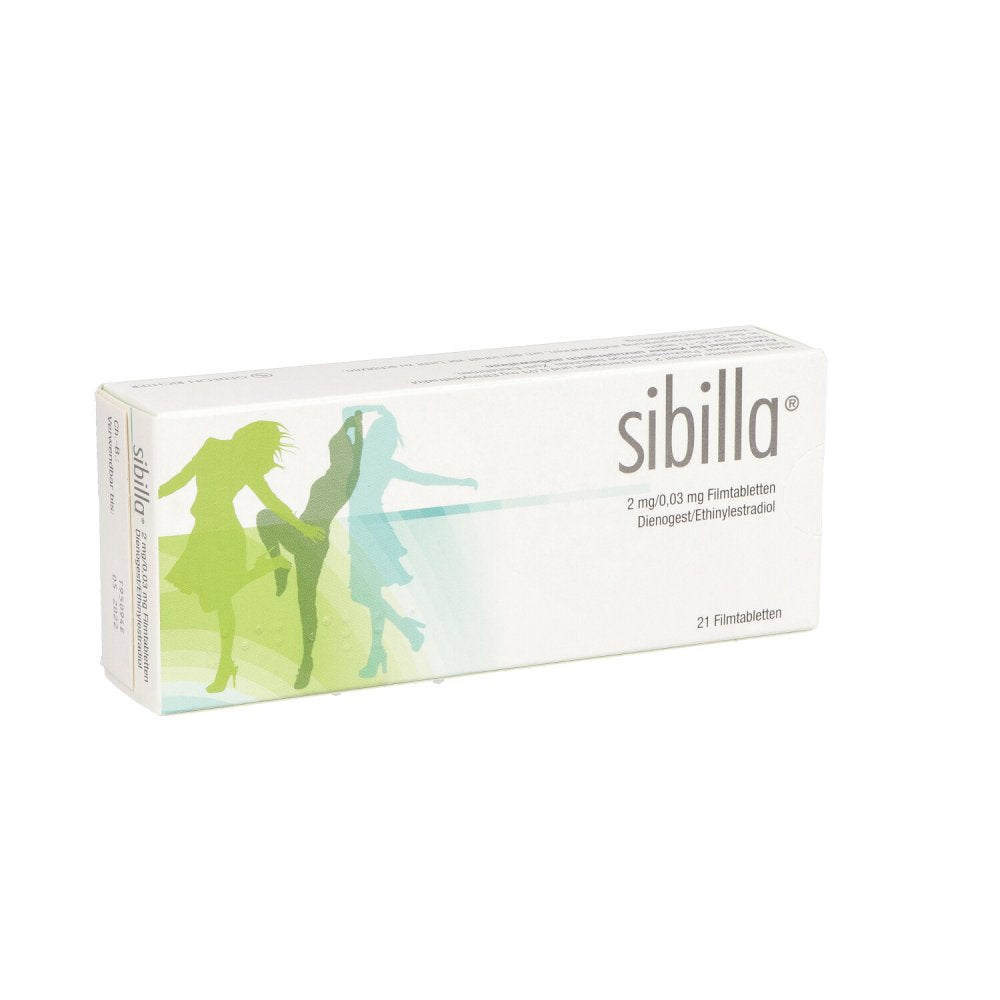 Das Produktfoto zeigt Sibilla 2 Mg/0,03 Mg Filmtabletten (21 stk) PZN 09779410