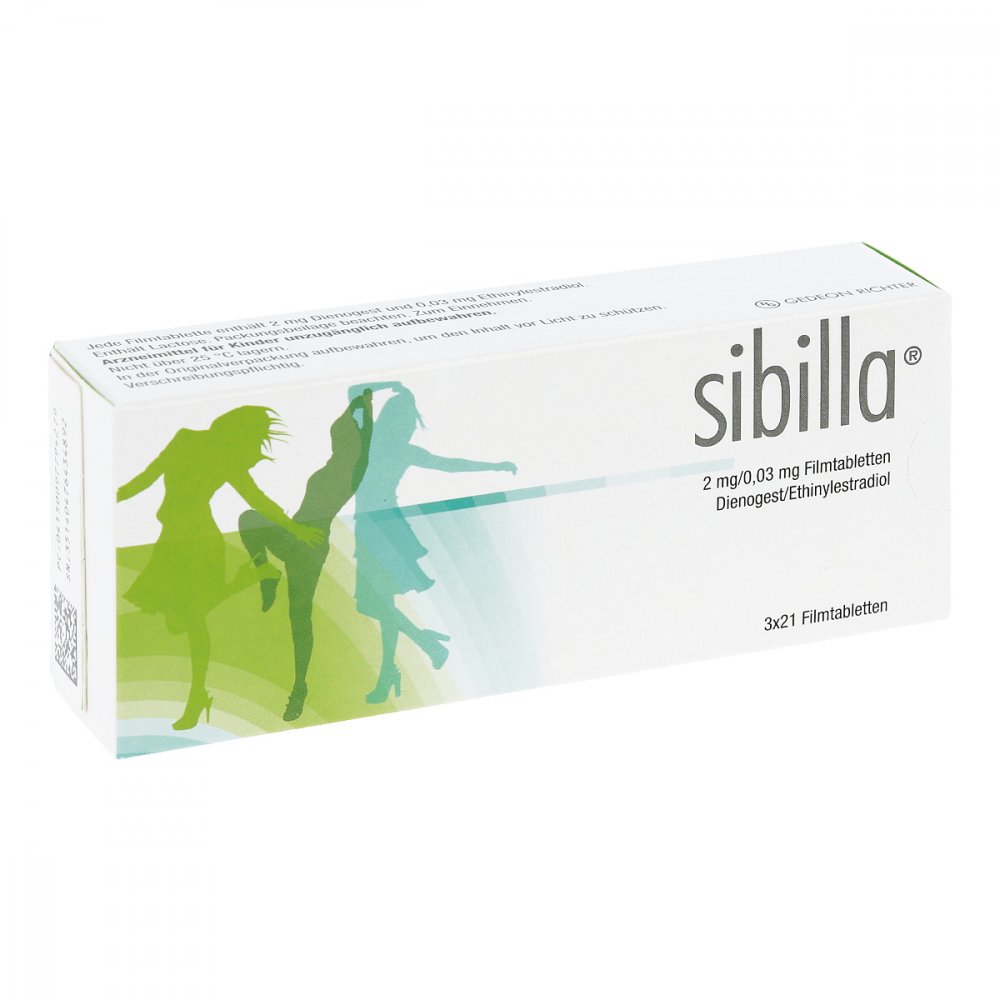 Sibilla 2 Mg/0,03 Mg Filmtabletten (3X21 stk)