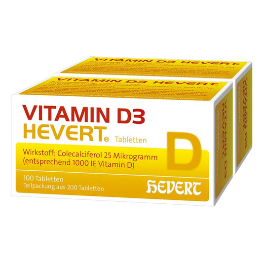 Das Produktfoto zeigt Vitamin D3 Hevert Tabletten (200 stk) PZN 09887387