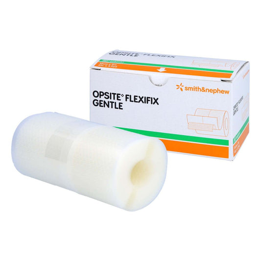 Das Produktfoto zeigt Opsite Flexifix Gentle 10 Cmx5 M Verband (1 stk) PZN 09897144