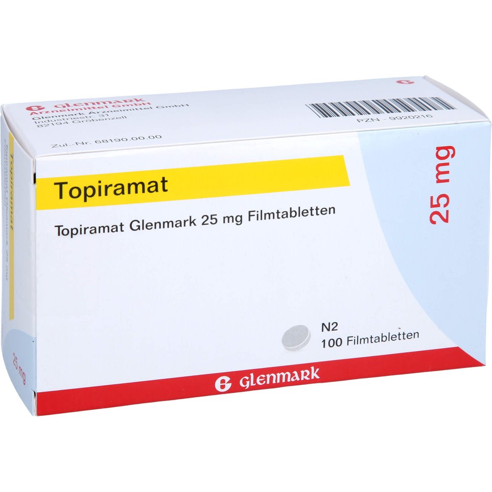 Topiramat Glenmark 25 Mg Filmtabletten (100 stk)