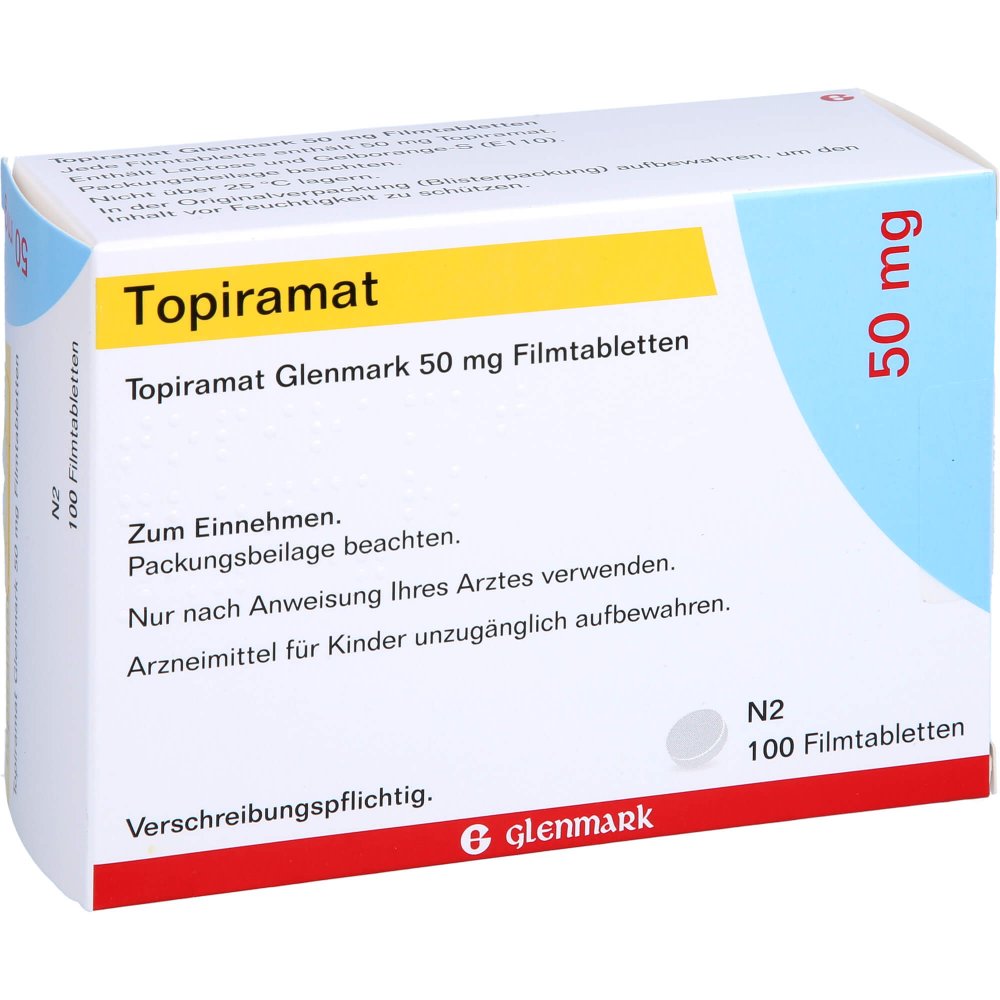 Topiramat Glenmark 50 Mg Filmtabletten (100 stk)