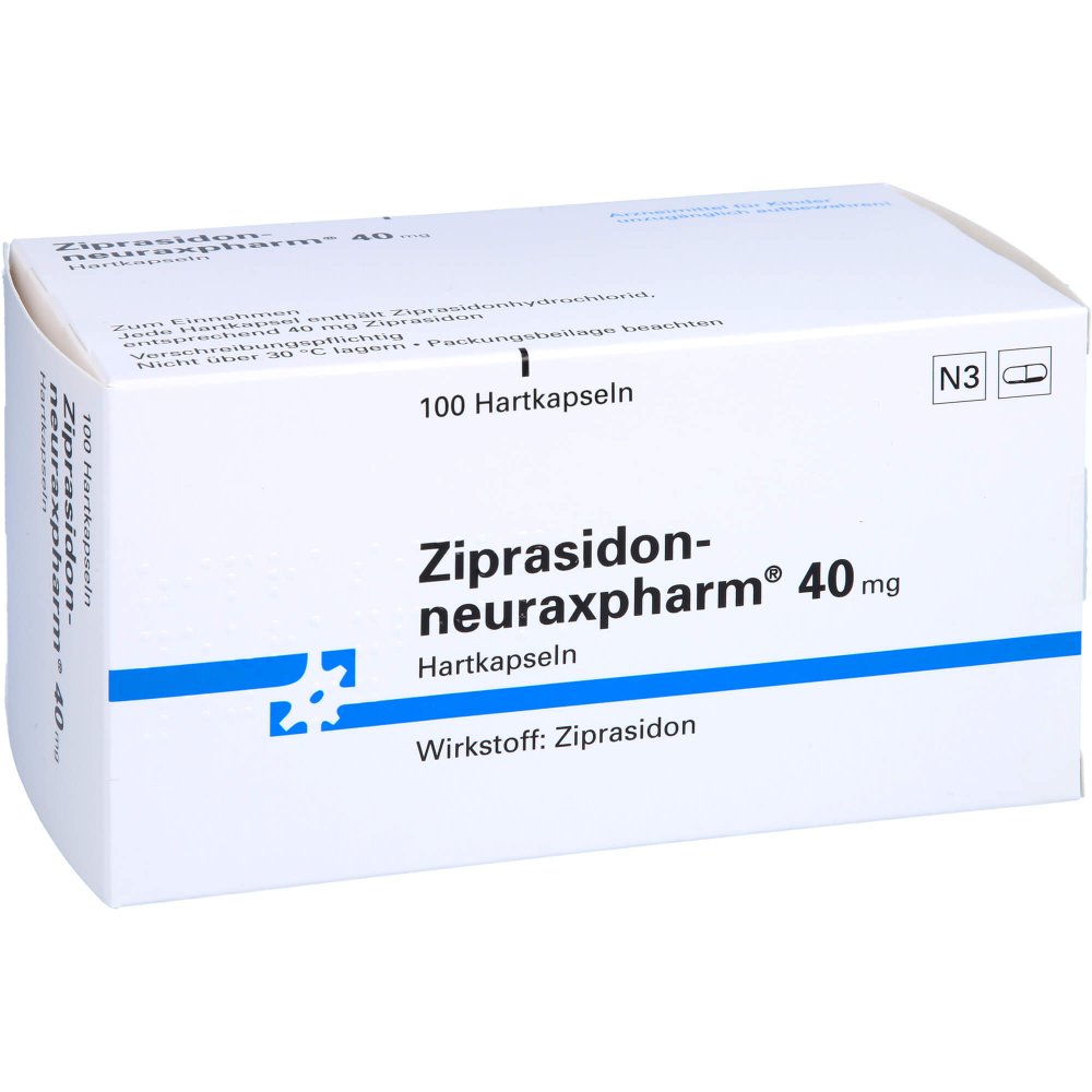 Das Produktfoto zeigt Ziprasidon-Neuraxpharm 40 Mg Hartkapseln (100 stk) PZN 09927796