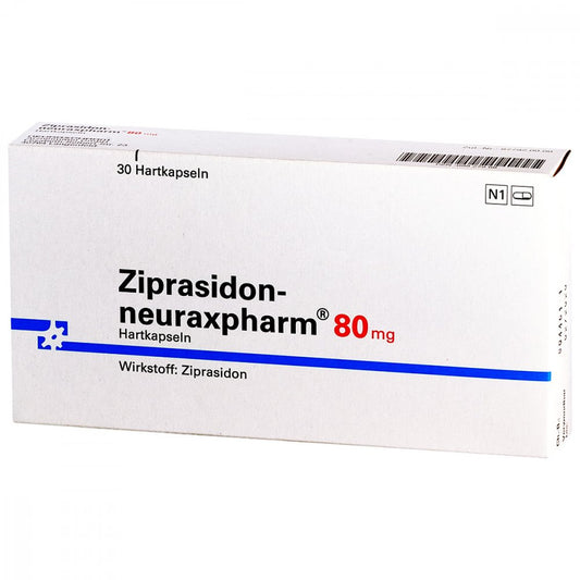 Das Produktfoto zeigt Ziprasidon-Neuraxpharm 80 Mg Hartkapseln (30 stk) PZN 09927968