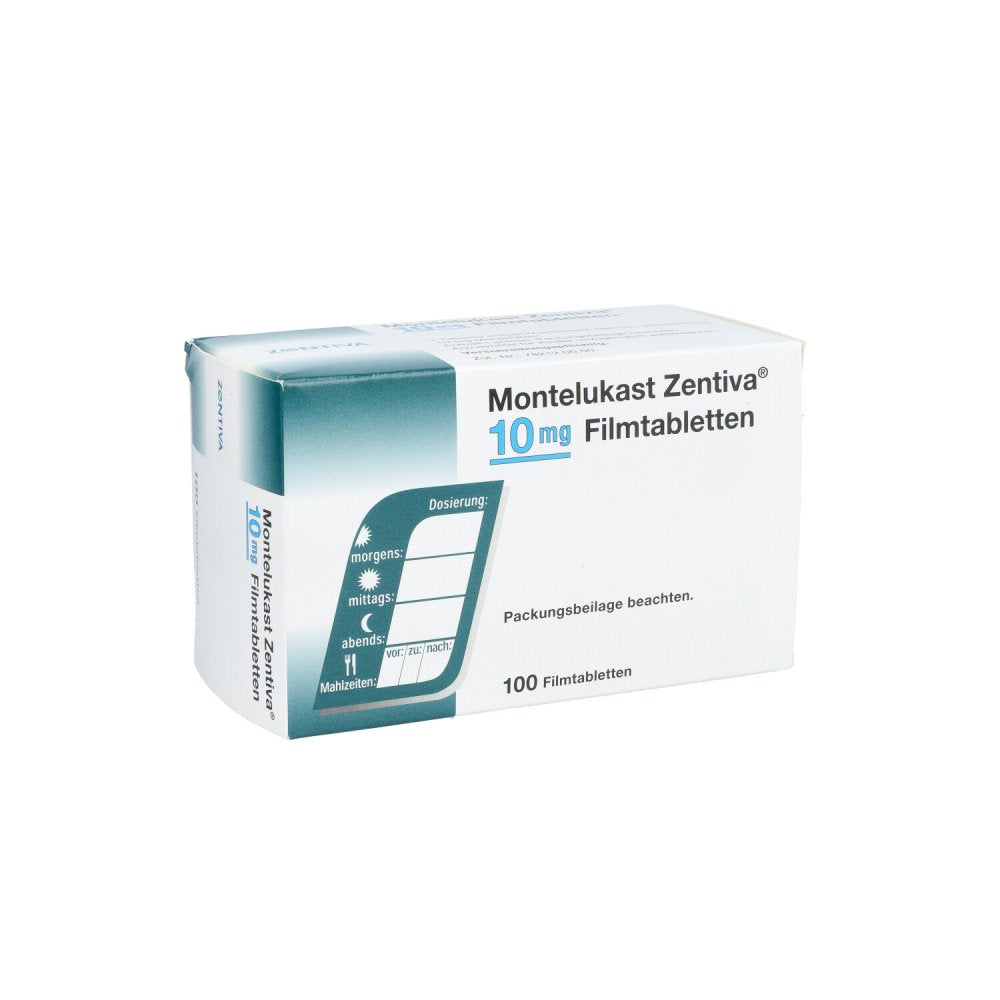 Das Produktfoto zeigt Montelukast Zentiva 10 Mg Filmtabletten (100 stk) PZN 09937257