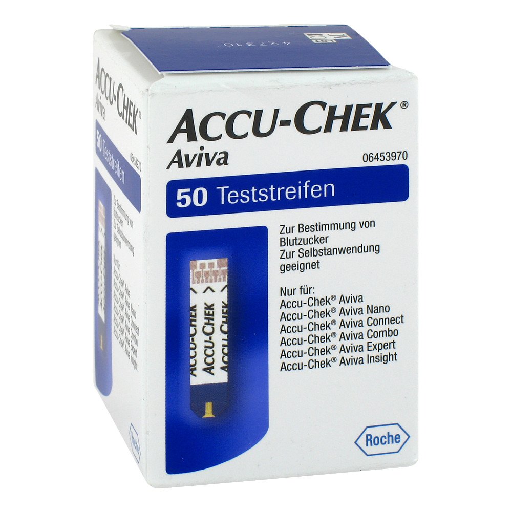 Das Produktfoto zeigt Accu-Chek Aviva Teststreifen Plasma Ii (50 stk) PZN 09938133