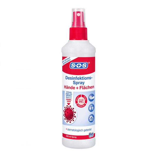 Das Produktfoto zeigt Sos Desinfektions-Spray (250 ml) PZN 10021581