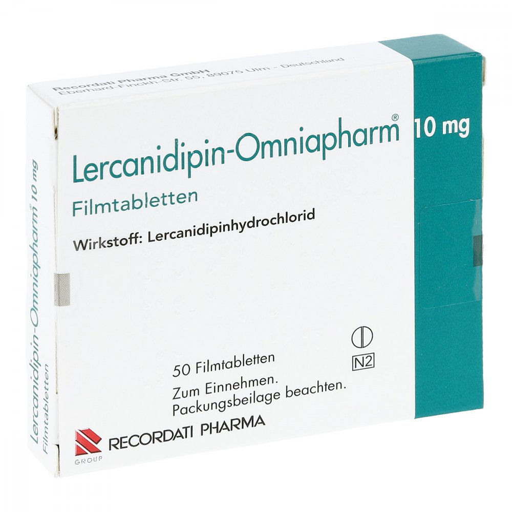 Lercanidipin Omniapharm 10 Mg Filmtabletten (50 stk)