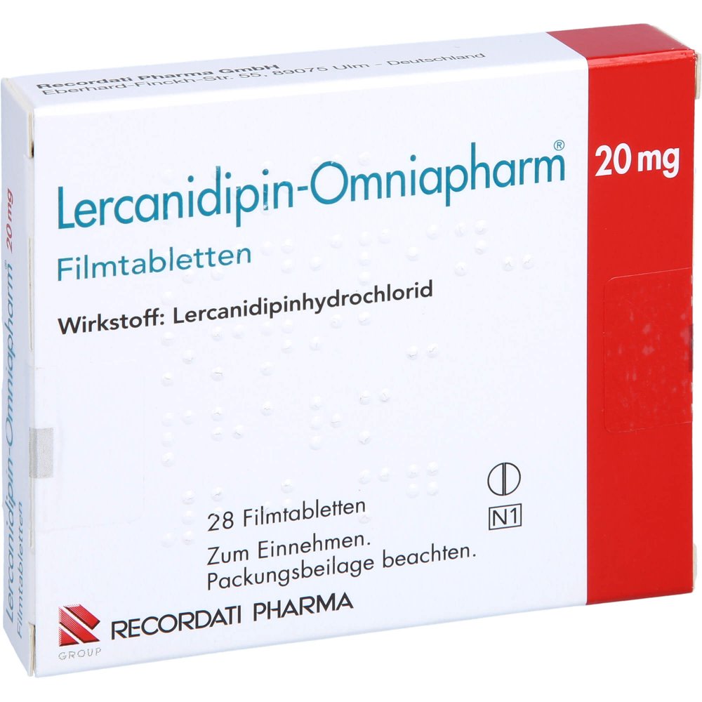 Lercanidipin Omniapharm 20 Mg Filmtabletten (28 stk)
