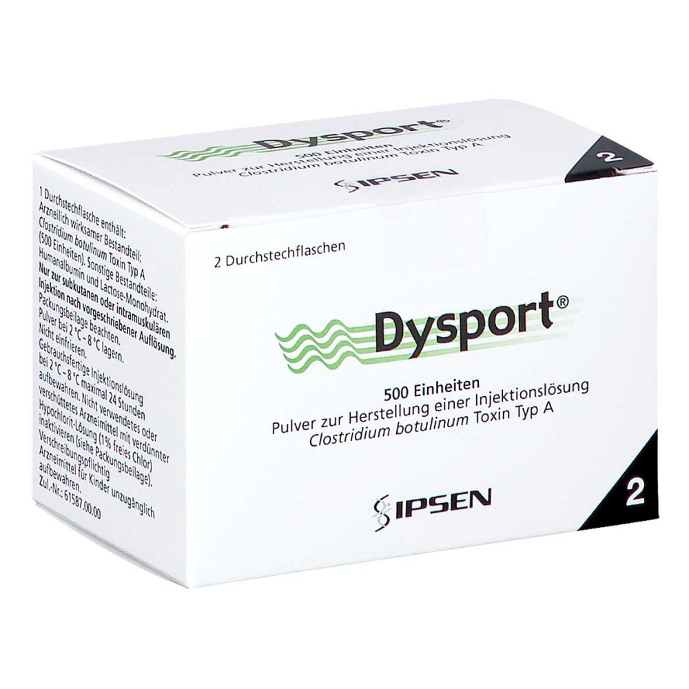 Dysport 500 Einheiten Pulver Z.Herst.E.Inj.-Lsg. (2 stk)