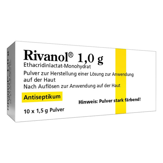 Rivanol 1,0 G Pulver (10 stk)