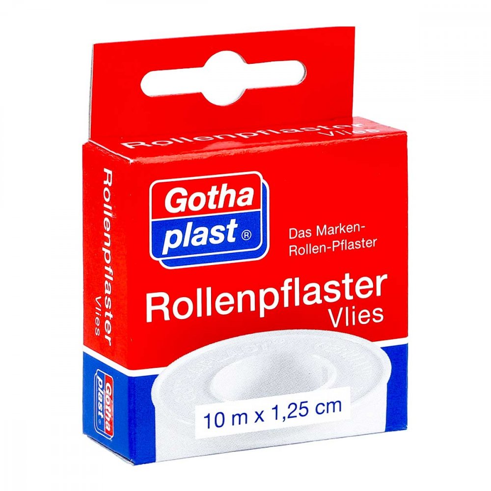 Das Produktfoto zeigt Rollenpflaster Vlies 1,25 Cmx10 M Euro. (1 stk) PZN 10068364