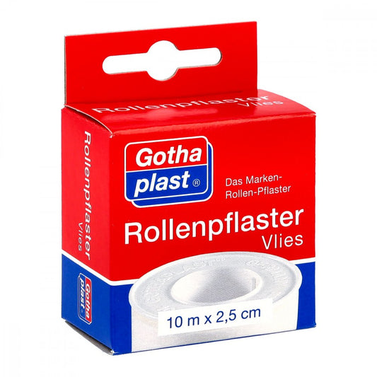 Das Produktfoto zeigt Rollenpflaster Vlies 2,5 Cmx10 M Euro. (1 stk) PZN 10068370