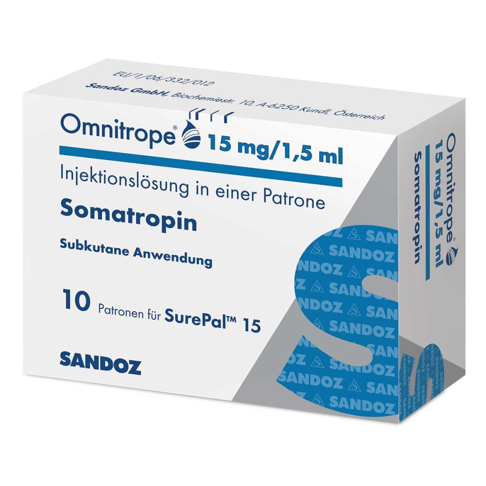 Das Produktfoto zeigt Omnitrope 15 Mg/1,5 Ml Injektionslösung F.Surepal (10 stk) PZN 10073477