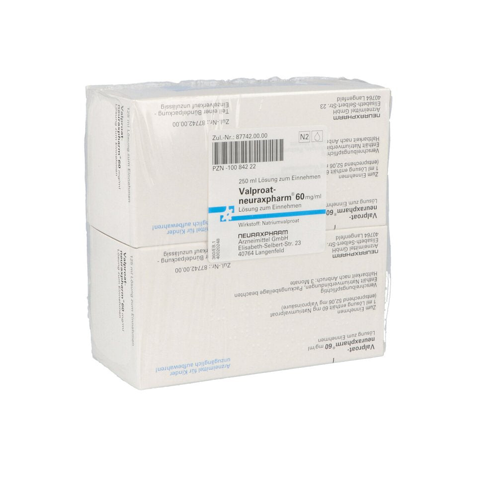 Das Produktfoto zeigt Valproat-Neuraxpharm 60 Mg/Ml Lösung Zum Einn. (250 ml) PZN 10084222