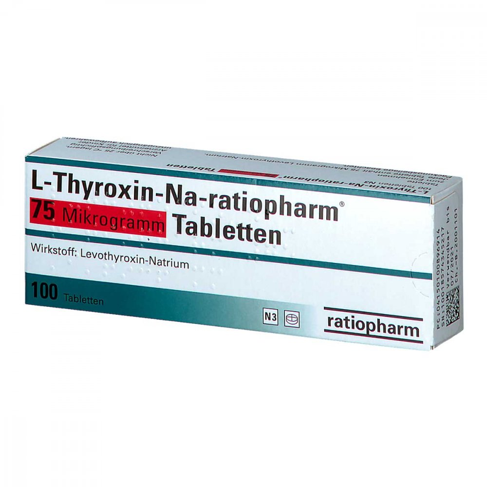 L-Thyroxin-Na-Ratiopharm 75 Mikrogramm Tabletten (100 stk)