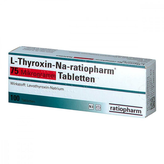 L-Thyroxin-Na-Ratiopharm 75 Mikrogramm Tabletten (100 stk)
