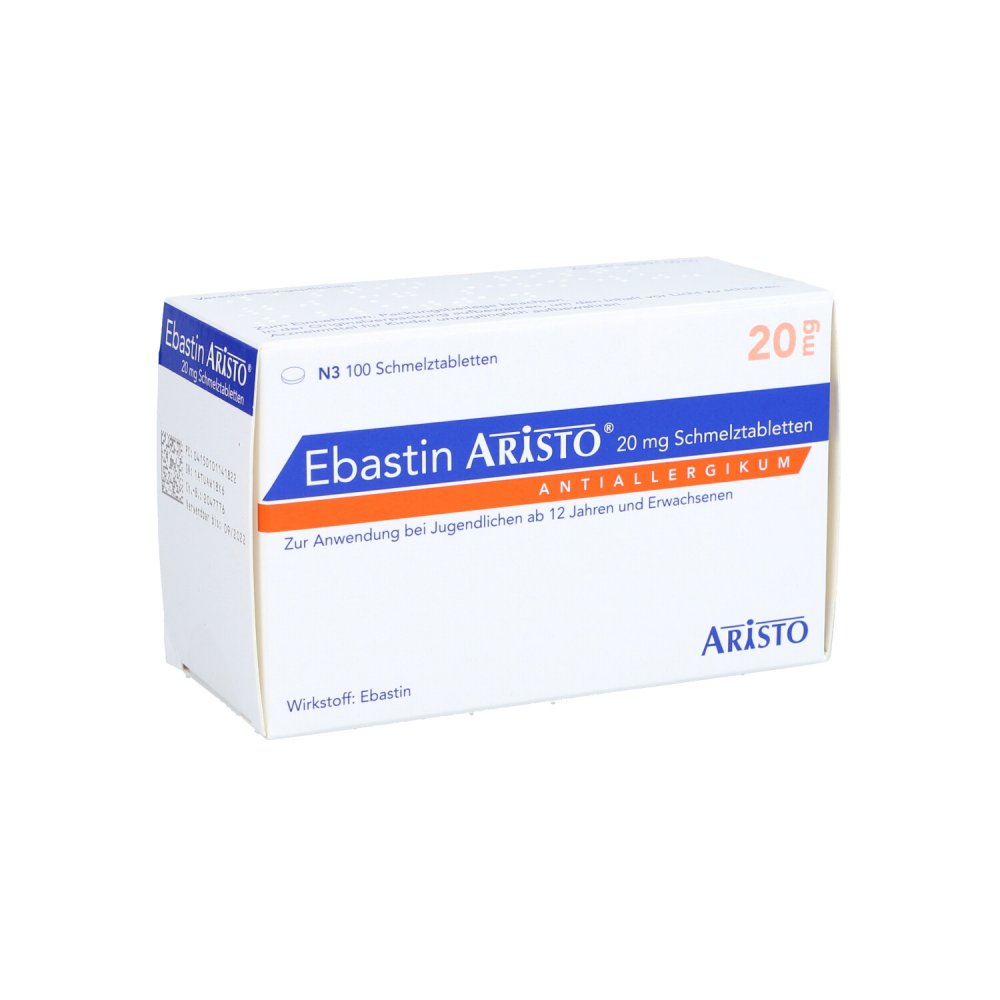 Ebastin Aristo 20 Mg Schmelztabletten (100 stk)