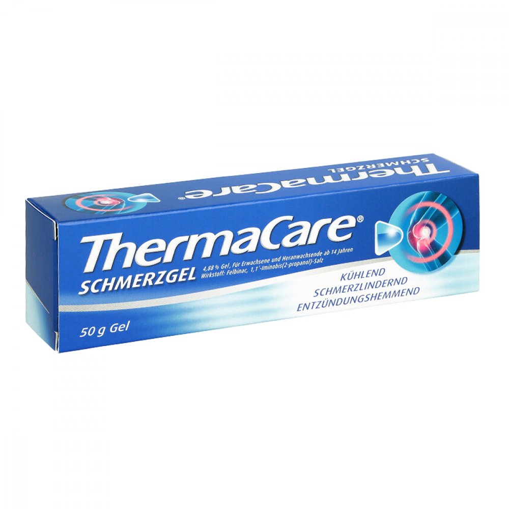 Das Produktfoto zeigt Thermacare Schmerzgel (50 g) PZN 10122603