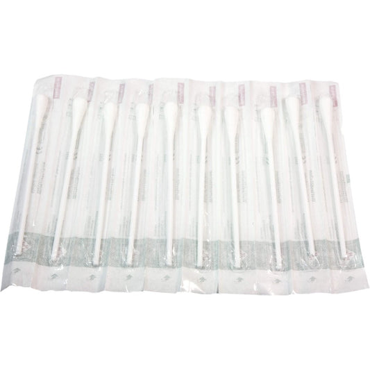 Das Produktfoto zeigt Wattestäbchen Kunststoff Großer Kopf 15 Cm Steril (10X1 stk) PZN 10125300