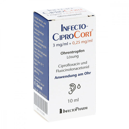 Infectociprocort 3 Mg/Ml + 0,25 Mg/Ml Ohrentropfen (10 ml)