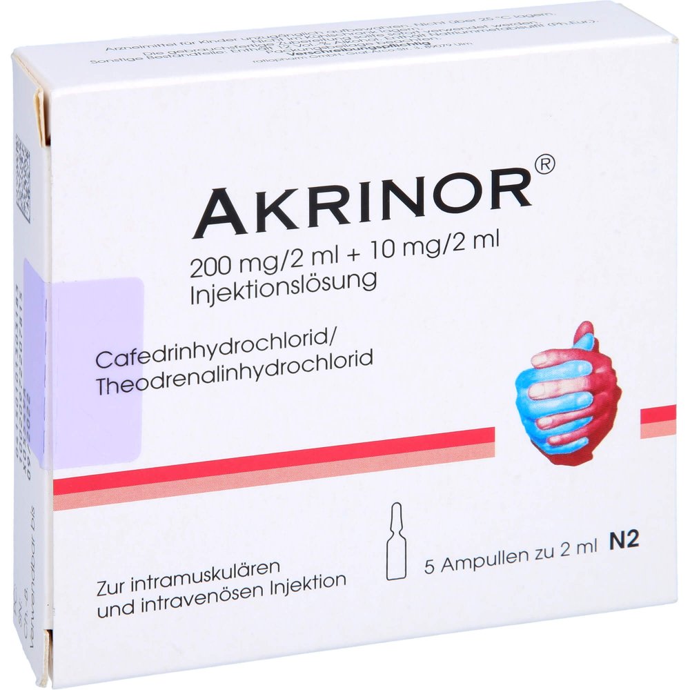 Akrinor 200 Mg/2 Ml + 10 Mg/2 Ml Injektionslsg. (5X2 ml)