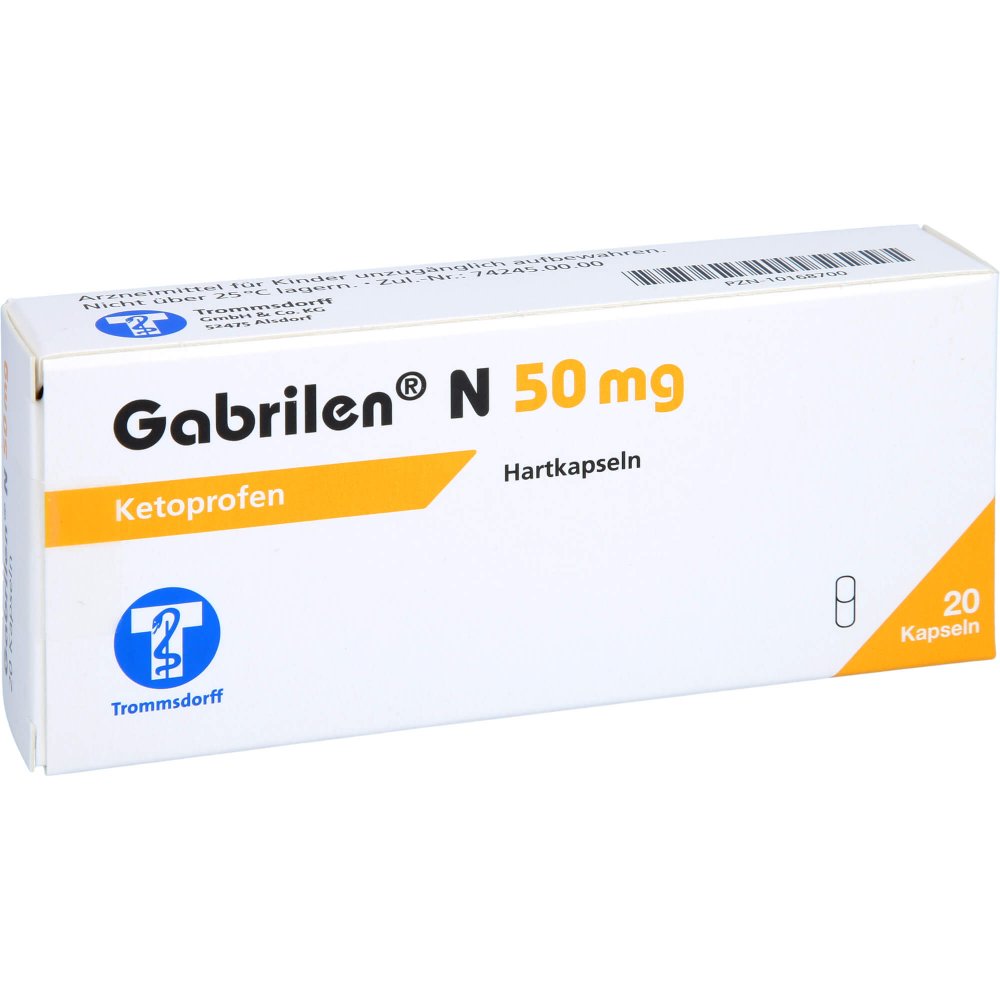 Das Produktfoto zeigt Gabrilen N 50 Mg Hartkapseln (20 stk) PZN 10168700