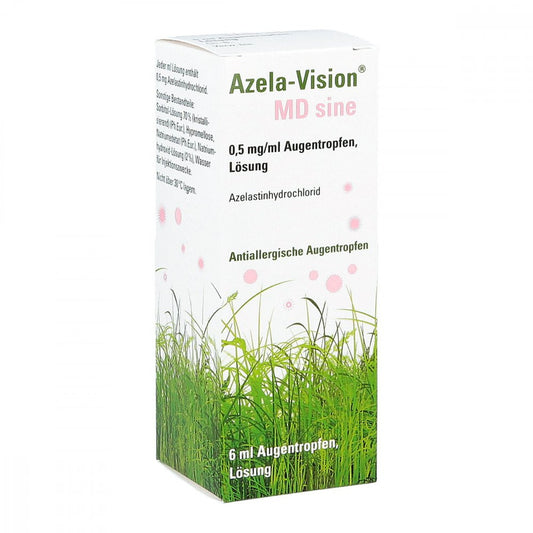 Das Produktfoto zeigt Azela-Vision Md Sine 0,5 Mg/Ml Augentropfen (6 ml) PZN 10169131