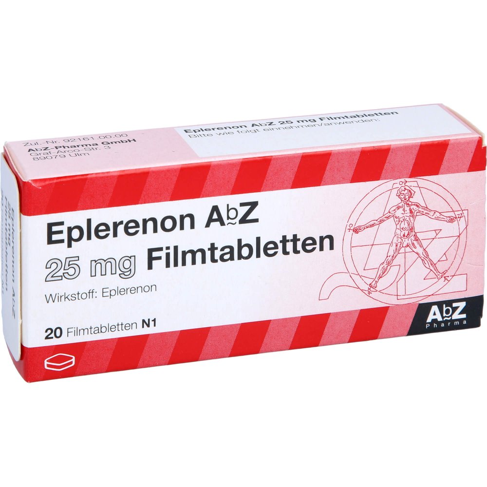 Das Produktfoto zeigt Eplerenon Abz 25 Mg Filmtabletten (20 stk) PZN 10170967