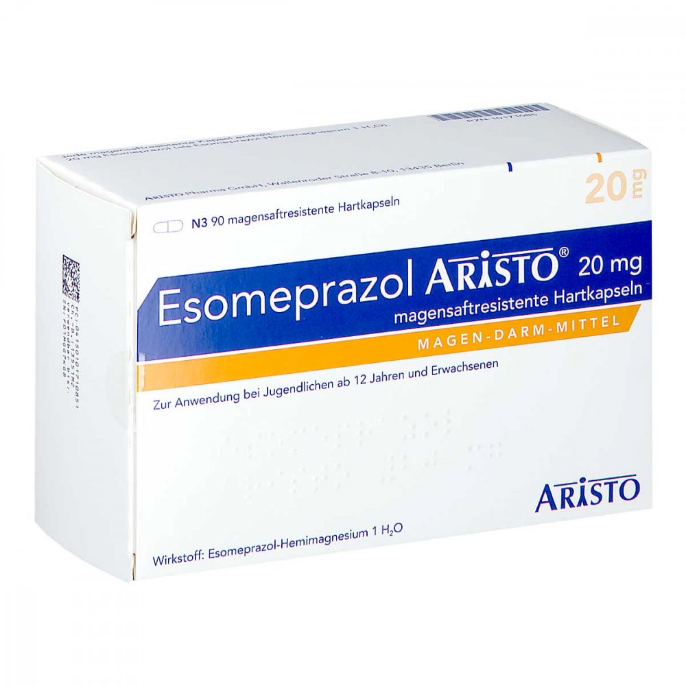Esomeprazol Aristo 20 Mg Magensaftres.Hartkapseln (90 stk)