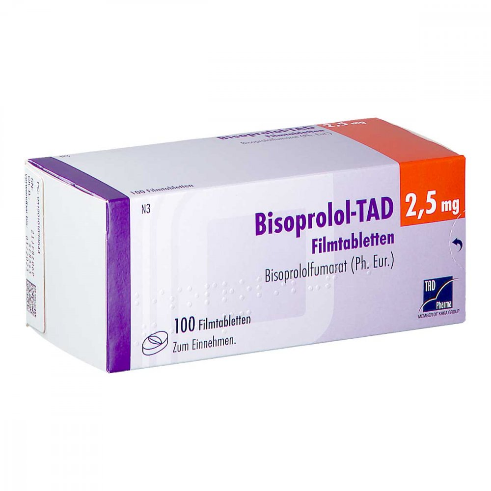 Bisoprolol Tad 2,5 Mg Filmtabletten (100 stk)