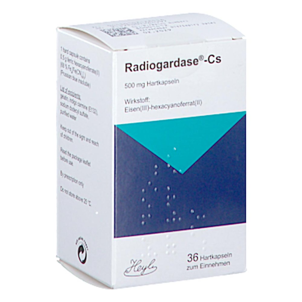 Das Produktfoto zeigt Radiogardase Cs Hartkapseln (36 stk) PZN 10212855