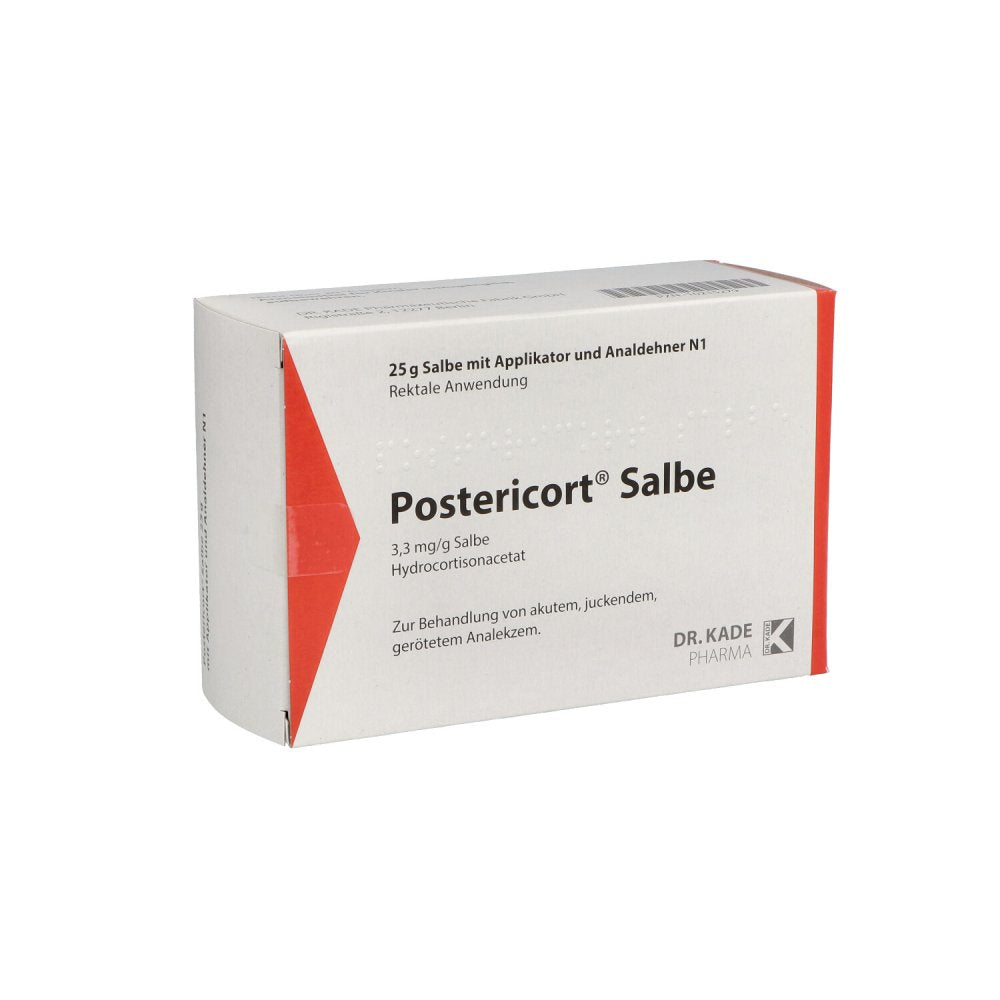 Das Produktfoto zeigt Postericort Salbe Mit Analdehner (25 g) PZN 10215279