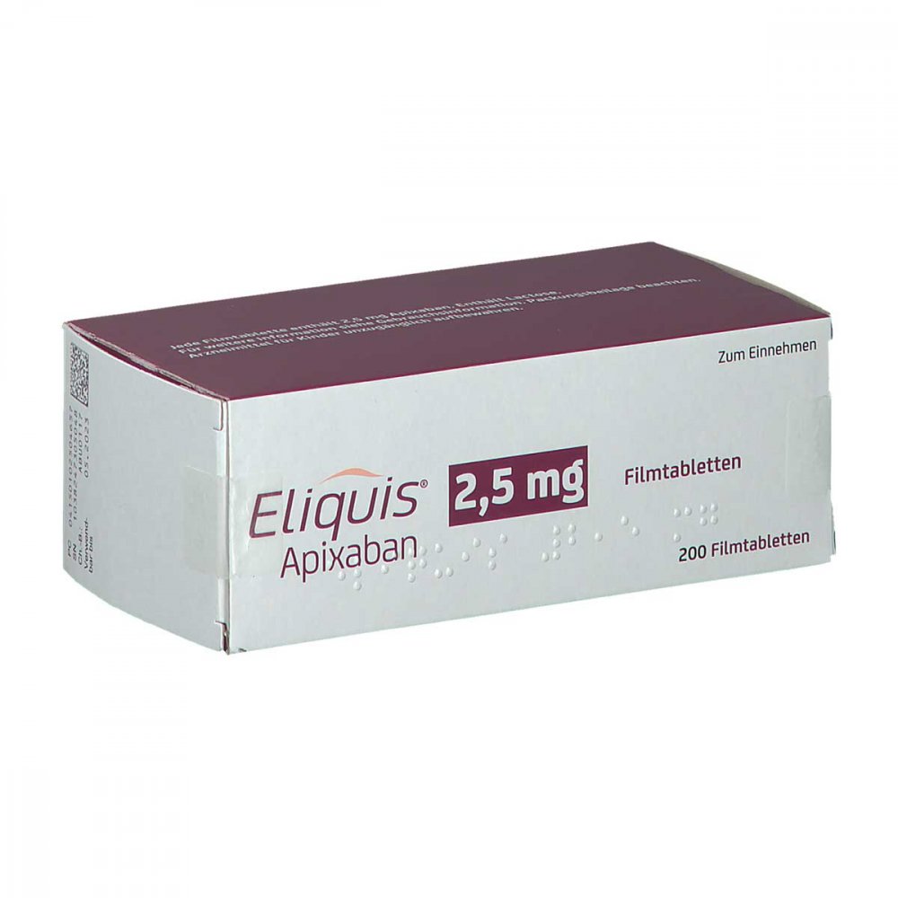 Eliquis 2,5 Mg Filmtabletten (200 stk)