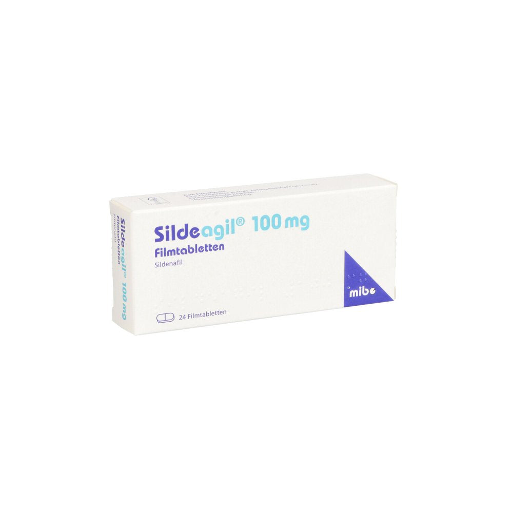 Das Produktfoto zeigt Sildeagil 100 Mg Filmtabletten (24 stk) PZN 10258567
