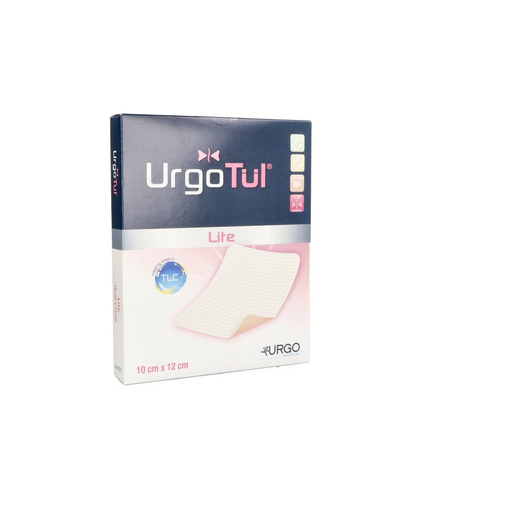 Das Produktfoto zeigt Urgotül Lite 10x12 Cm Verband (5 stk) PZN 10261807