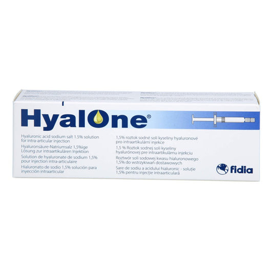 Das Produktfoto zeigt Hyalone Fertigspritzen (1 stk) PZN 10264734
