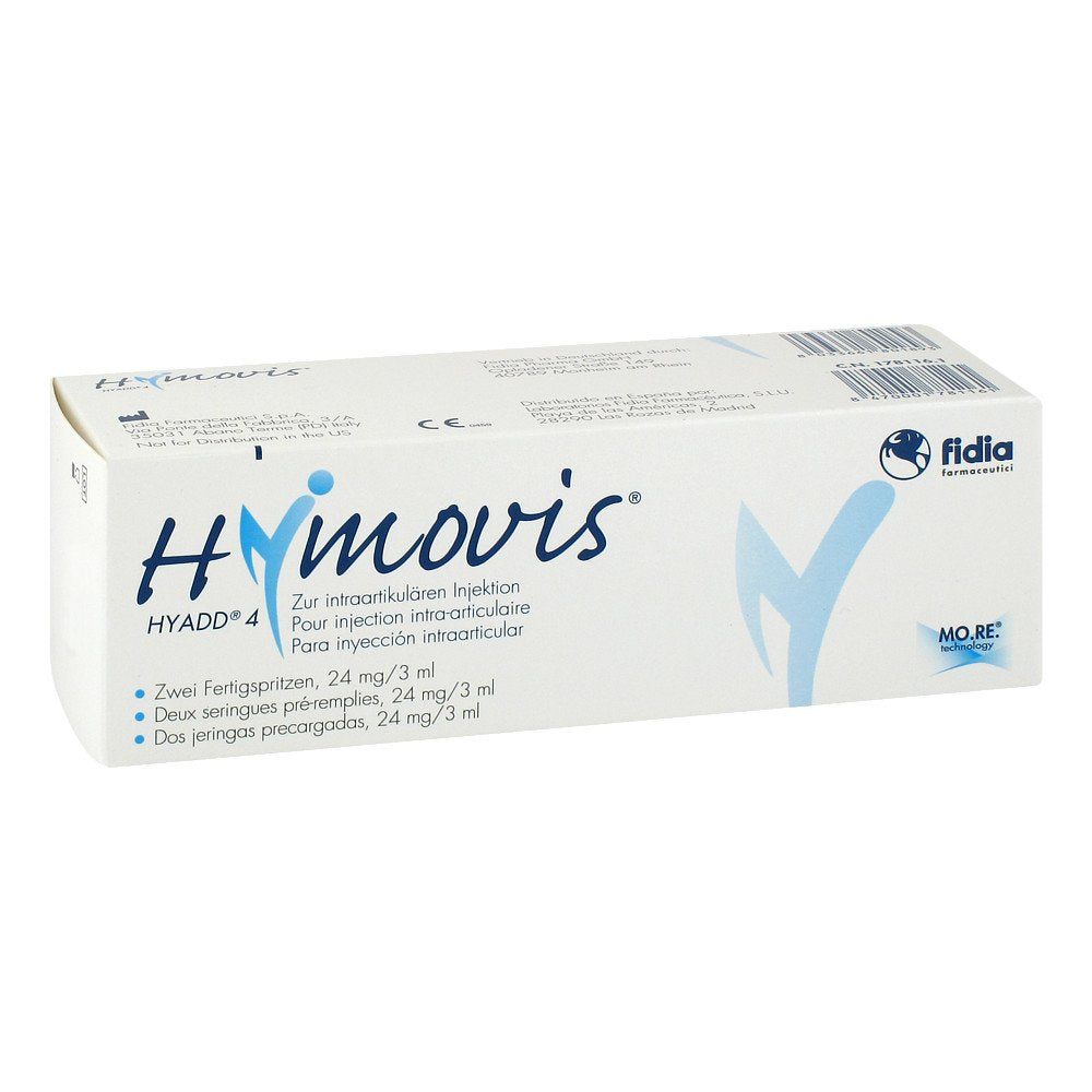 Das Produktfoto zeigt Hymovis Fertigspritzen (2 stk) PZN 10264740
