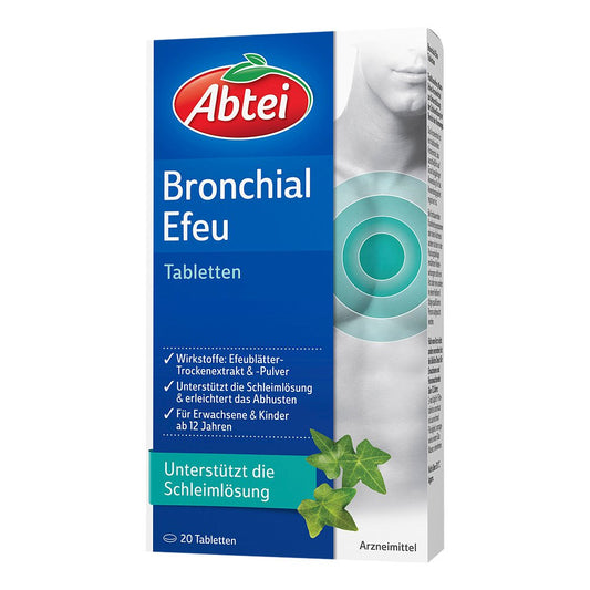 Das Produktfoto zeigt Abtei Bronchial Efeu Tabletten (20 stk) PZN 10312309