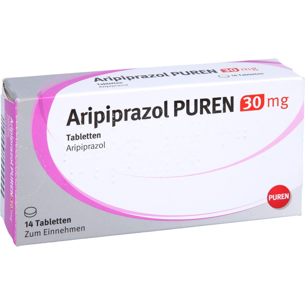 Das Produktfoto zeigt Aripiprazol Puren 30 Mg Tabletten (14 stk) PZN 10319168