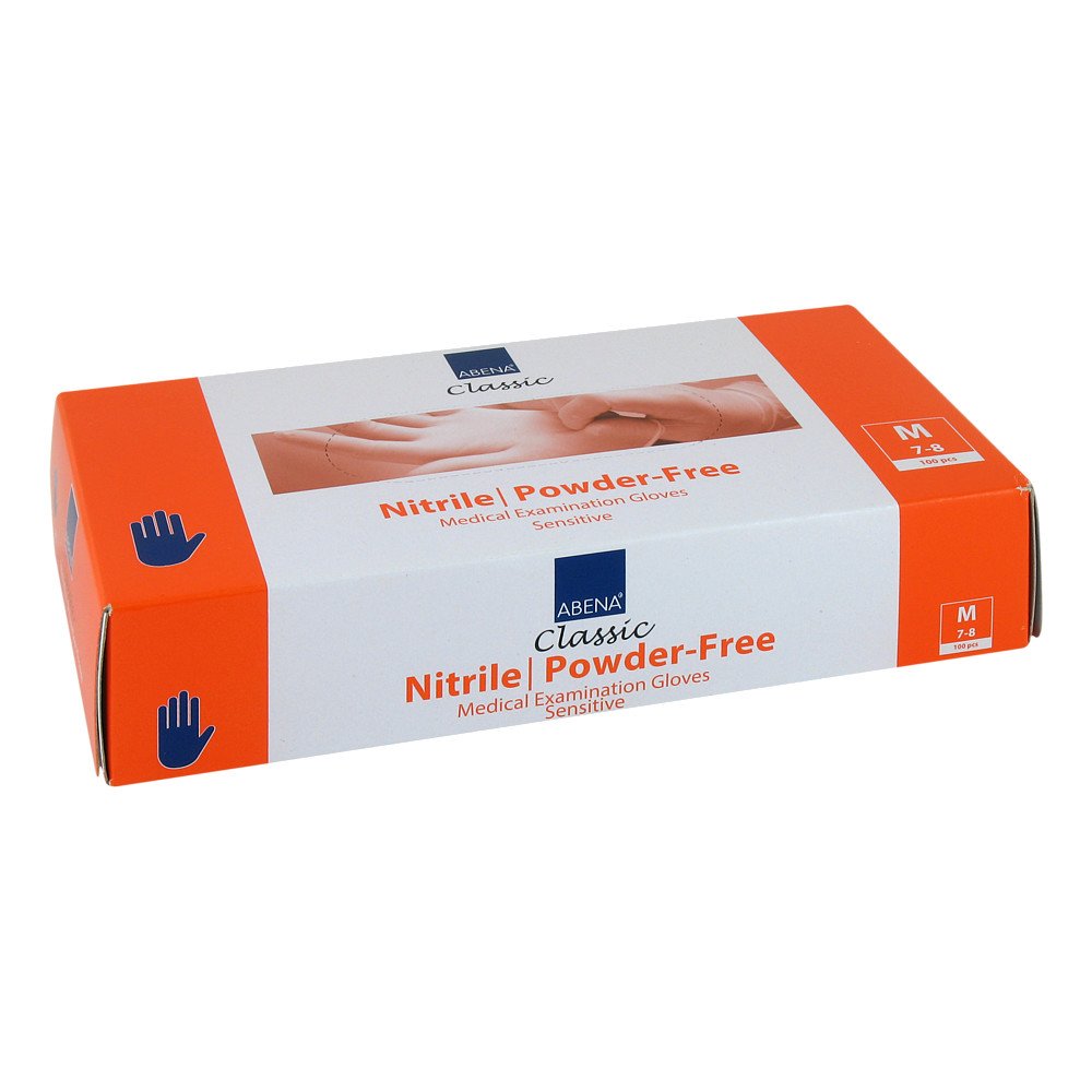 Das Produktfoto zeigt Nitril U.Handschuhe Unster.Puderfrei M Blau (100 stk) PZN 10319323