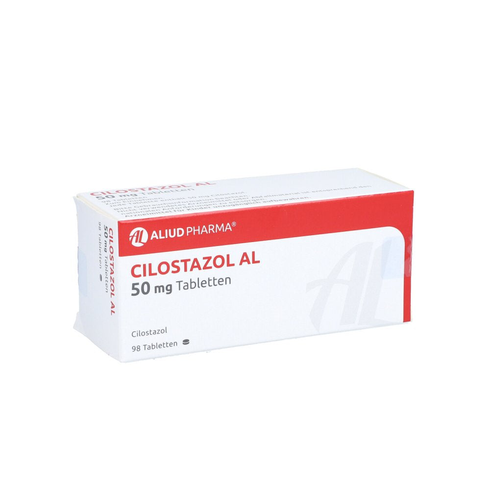Das Produktfoto zeigt Cilostazol Al 50 Mg Tabletten (98 stk) PZN 10320697