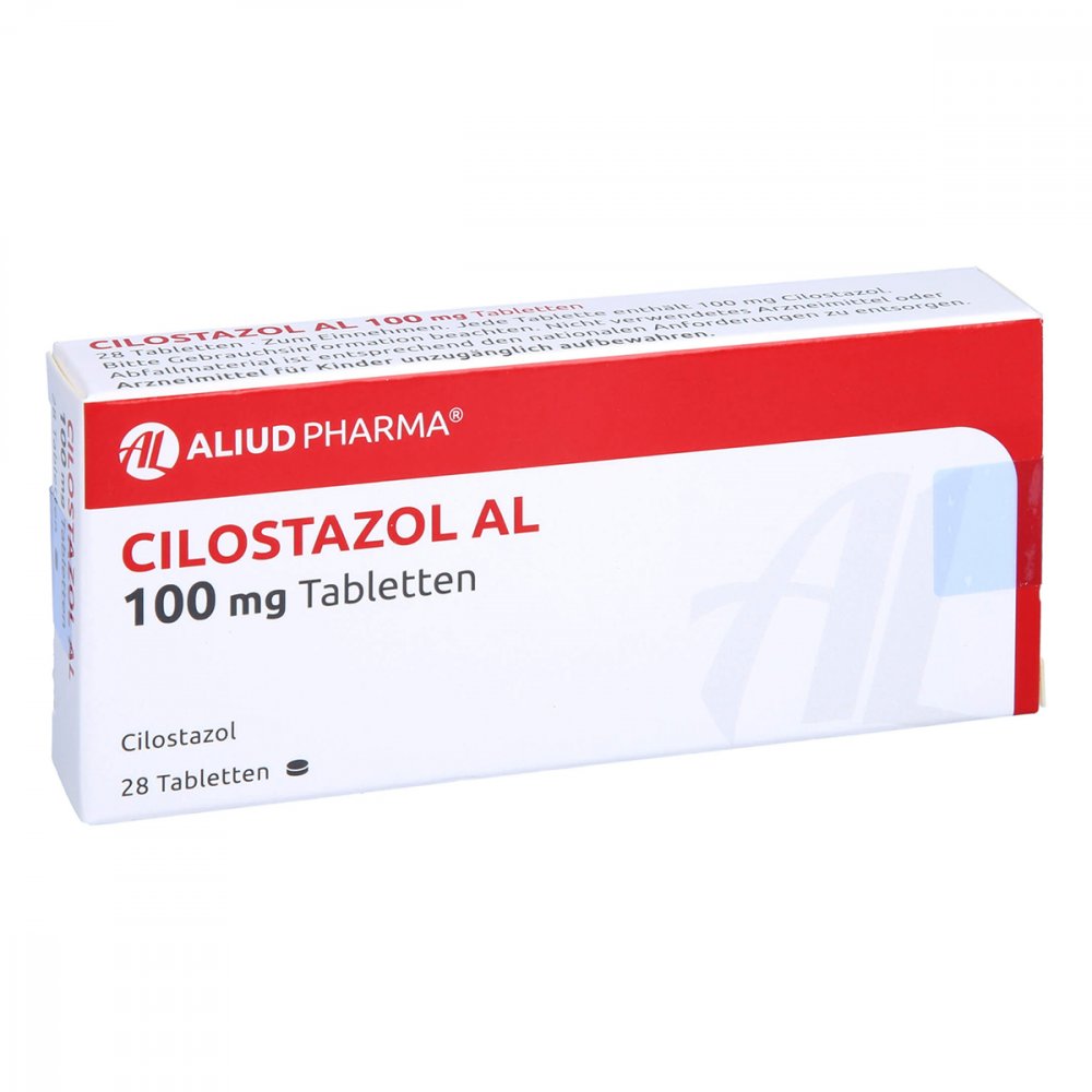 Das Produktfoto zeigt Cilostazol Al 100 Mg Tabletten (28 stk) PZN 10320705